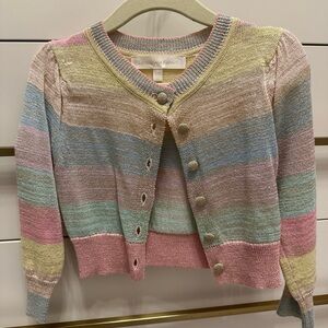 LoveShackFancy Pastel Striped Cardigan
